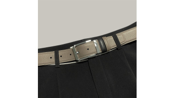 Premium Grey-Green Business Men's Leather Belt