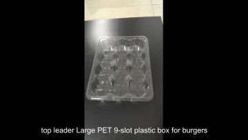 top leader Large PET 9-slot plastic box for burger