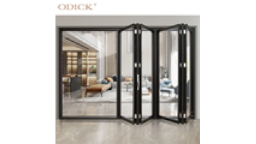 Waterproof modern aluminum folding door tempered glass aluminium bifold doors commercial thermal break folding patio doors1