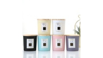 7.4cm*8cm Wholesale Empty Glass Candle Jar Small Unique Luxury Aroma Candle Holder with Wooden Cover1