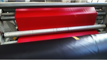 550gRed on black PVC Farbic uesd in door materials