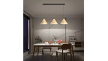 Vintage Nordic Pendant Light with Wood Grain Finish1