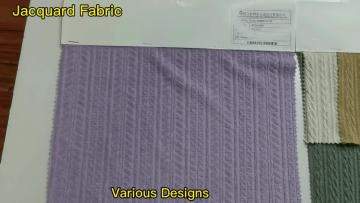 Fabric Textile Raw Material Yarn Dyed 95% Polyester 5% Spandex Jacquard Clothing Fabric For Garments1