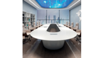 Custom New Design High End Modern Luxury 8 10 12 14 16 18 Multi Person Glossy White Board Meeting Room Round Conference Table1