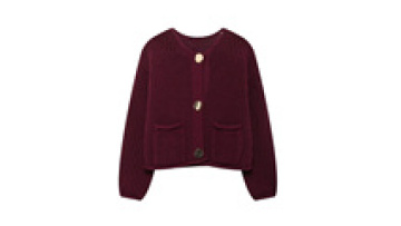 Casual Round Neck Hollow Coat with Chic Tops and Metal Buttons1