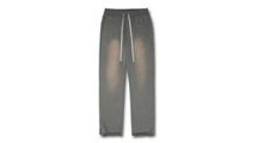 Custom Sweat Pants Streetwear French Terry Mens Vintage Distressed Raw Edge Sun Faded Acid Wash Sweatpants1