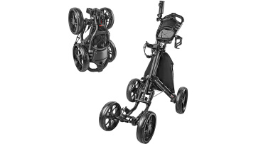 New 4 Wheel Golf Push Cart Golf Trolley