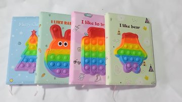 Custom High quality sensory A5 100 pages silicone relieve stress push bubble fidget toys bubbles notebook1