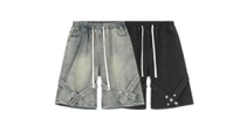 Custom Mens Casual Cotton Plus Size Distress Vintage Wash Denim Shorts Men1
