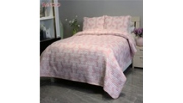 Latest design microfiber embroidery bedspread full king queen size bedspread customized bedding quilt set for living room1