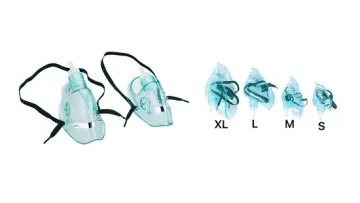 CE, FDA Approved Oxygen Mask Factory Hospital Medical Plastic Disposable Oxygen Face Mask Adult XL/L, Pediatric M/S Size Green1