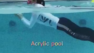 30mm thick hard plastic swimming pool glass wall1