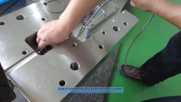 Injection mold installation hot runner2