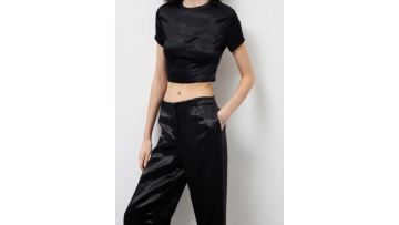 100% Viscose Satin Slim Fit Commuting Set