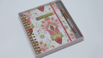 Business Corporate Office Notebook And Pen Gift Set, Customized Best Box Women Pink Stationery Gift Sets1