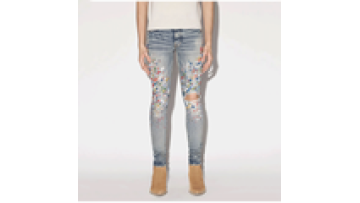 New Style Boys Pants Blank Sand Wash Logo Print Big Hole Jeans Wholesale1