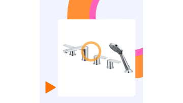 High quality 5 piece UPC Deck Mounted Brass Bathtub Faucet Set Witch Hand Shower1