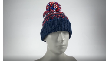 knitted jacquard winter hat