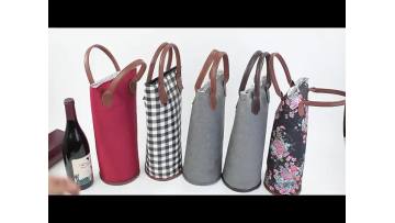 Portable Thermal One Bottle Holder Carrying Bag