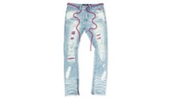 Custom Style Jean For Man Ripped Distressed Splash Colorful Designers Denim Pants1