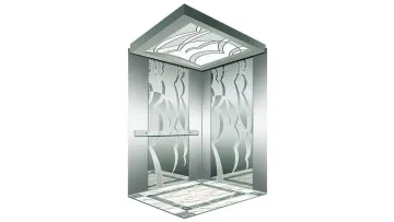 1600kg Mirror Etching Stainless Steel Small Machine Room Passenger Elevator1