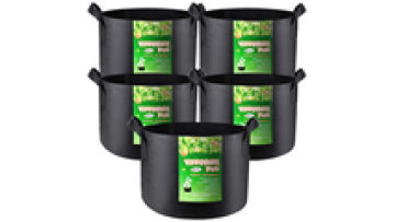 5-Pack 3 5 7 10 15 20 25 30 50 100  Gallon Plant Grow Bags, Heavy Duty Thickened Nonwoven Fabric Pots with Handles1