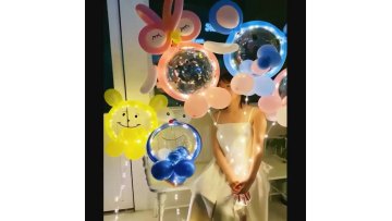 2019 hot sale led light glowing Transparent Bobo for wedding event party decoration ballons1