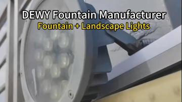 The fountains and landscape lights of Bonifacio Park