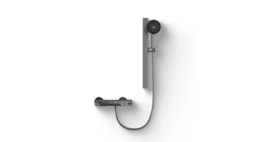 New Design Gun Grey Aluminum Material Rainfall Bathroom Shower Set1