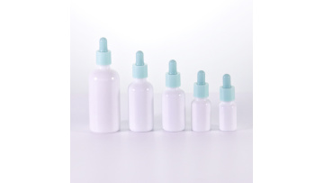 Opal glass green dropper bottle