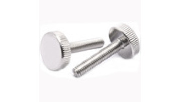 Stainless Steel Flat Head Slotted Knurled Screw Flat Head Knurled Thumb Screws1