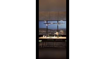 Glass bubble linear LED ring pendant Lamp