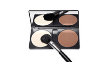 your private label Bronzer Highlighter 2 color pressed contour waterproof face powder cosmetic starburst pressed powder1