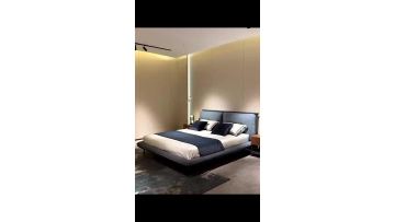 Modern Luxury Fabric Leather Bed