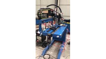 Longitudinal outer seam welding machine