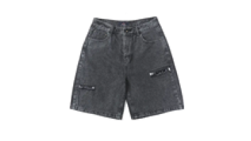OEM High Quality Mens Distressed Cotton Black Baggy Jean Denim Shorts Men1
