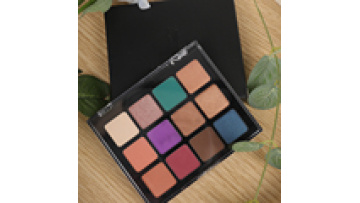 Wholesale 12 color maquiagem pigmented eyeshadow palettes private label custom makeup eyeshadow palette wholesale1