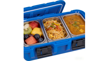 Stackable Catering Hot Box with Stainless Steel Inner Pans, LLDPE Food Catering Warmer Box