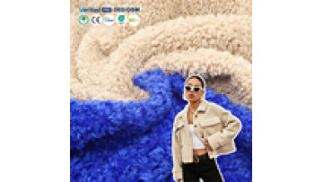 Customizable 100% Polyester Fleece Fabric Sherpa With Lurex Metallic Design Solid Dyed Fleece Knitted Fabric for Winter Series1