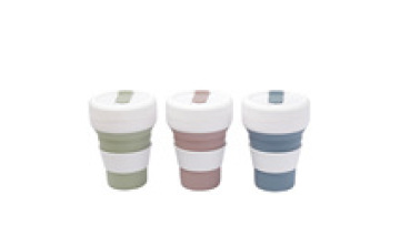 LD-ZF0003 Oem New Design Reusable Foldable Silicone Rubber Drinking Coffee Cup Collapsible With Lid1