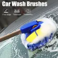 110cm Car Cleaning Brush Telescoping Long Handle Auto Accessories Car Wash Brush Cleaning Mop Chenille Broom