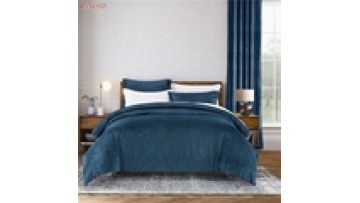 Luxury velvet duvet cover set plain color bedding set 100%polyester velvet duvet cover for living room1