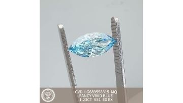fancy blue lab grown diamond marquise cut 1.23ct IGI certified