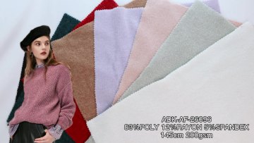 Feel soft Winter fabric textiles Angora dyed hacci cable knit rib fabric sweater fabric1