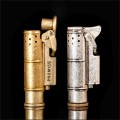 Classic Retro Gasoline Lighter Flint Lighter Trenches Pure Copper Cigarette Petrol Windproof Free Fire Inflated Metal Gadgets