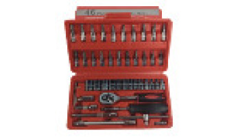 High Hardness Heat Treatment 46 Pieces 1/4 Inch Drive Socket Ratchet Wrench Set Automotive Repair Household Tool Socket Set1