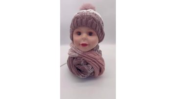 CF-T-0003 knitted hat and scarf (1)