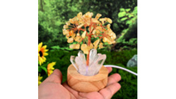 Wholesale Natural Gemstone Crystal Tree USB Lamp Base Crystal Lamp for Gift1
