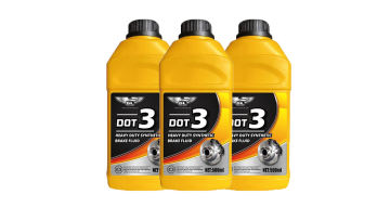 plastic bottle of brake fluid