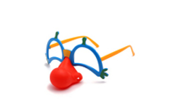 Plastic Funny Clown Red Nose Party Sunglasses Halloween Smiley Eyes Holiday Props Eyewear1